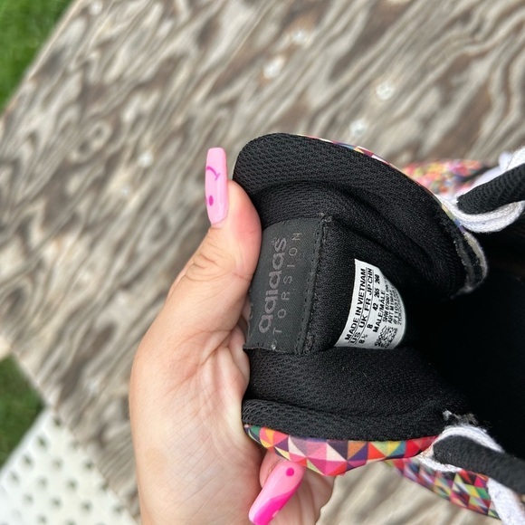 - PRE OWNED MEN’S ADIDAS ZX FLUX MULTICOLOR PRISM size 8 1/2 - Picture 11 of 16